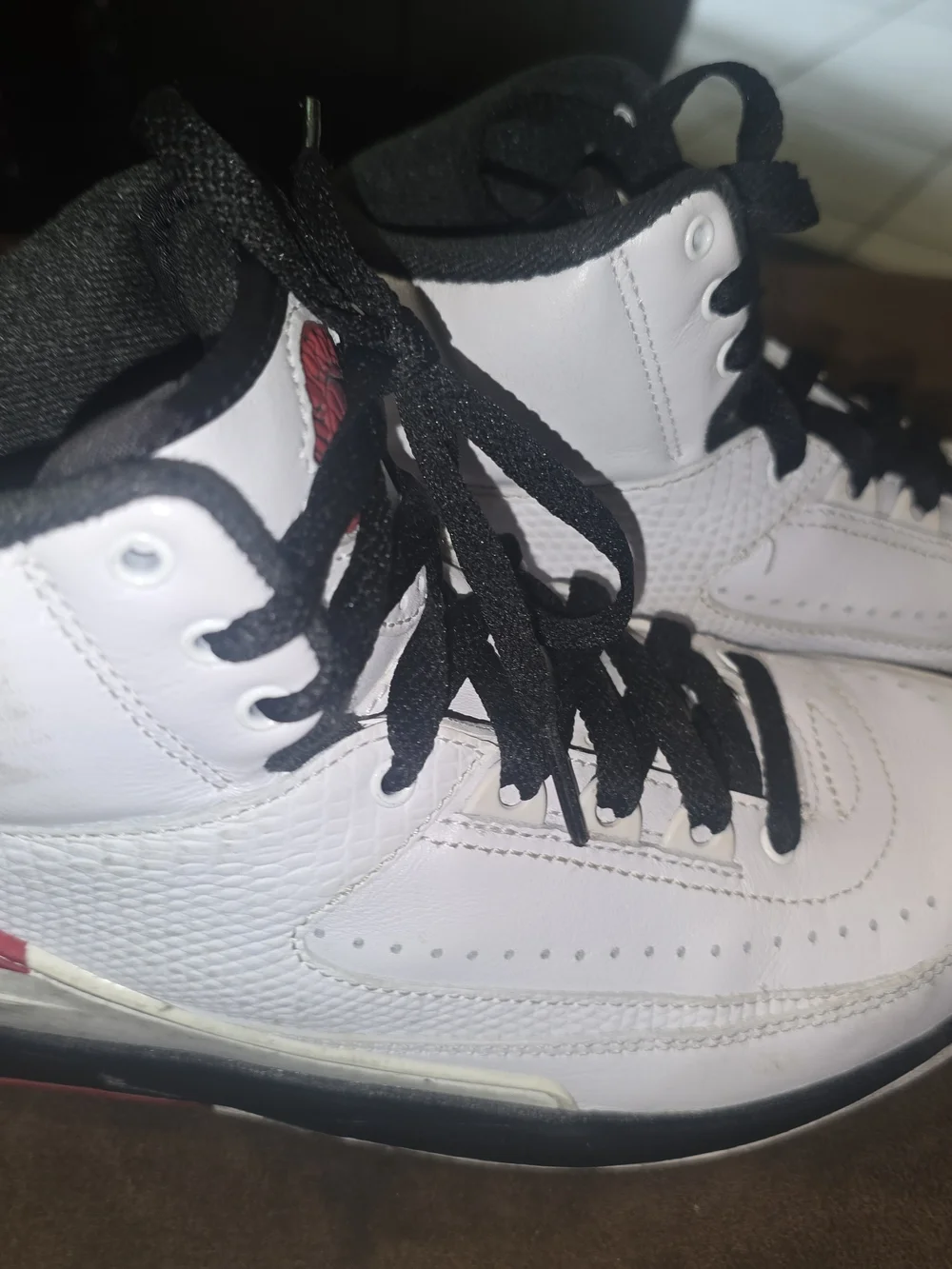 Jordan Kids White, Black & Red High-Top Sneakers